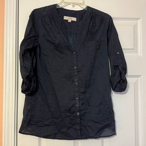 Navy LOFT blouse